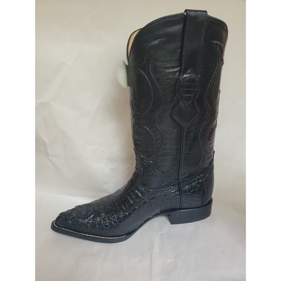 LOS ALTOS BLACK GENUINE CROCODILE CAIMAN TAIL J-TOE WESTERN BOOT 7EE 900205 main image 6